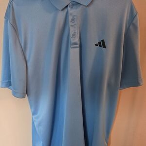 Adidas Light Blue Polo Shirt (XL)